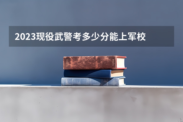 2023现役武警考多少分能上军校