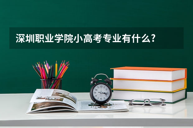深圳职业学院小高考专业有什么?