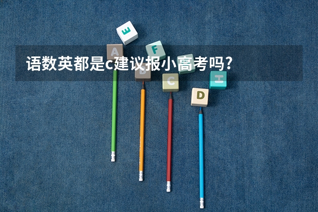 语数英都是c建议报小高考吗?