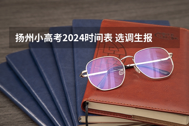 扬州小高考2024时间表 选调生报名时间