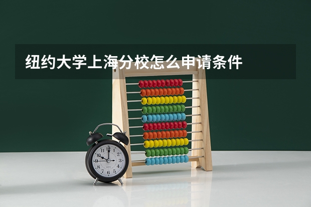 纽约大学上海分校怎么申请条件
