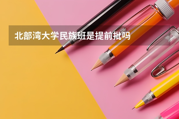 北部湾大学民族班是提前批吗