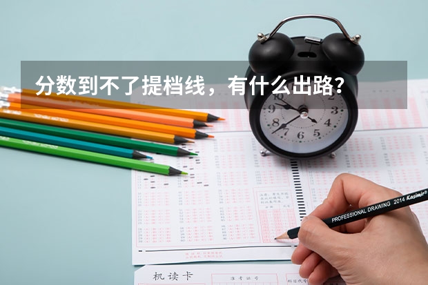 分数到不了提档线，有什么出路？
