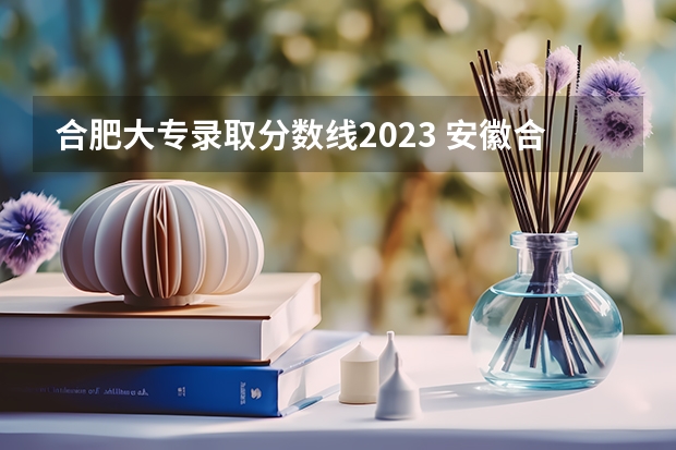 合肥大专录取分数线2023 安徽合肥专科学校排名及分数线