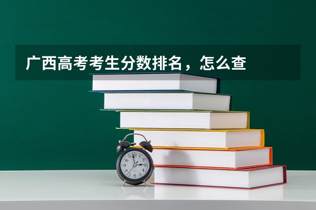 广西高考考生分数排名，怎么查